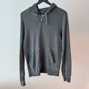 Splendid Mills Waffle Knit Thermal Zip Hoodie